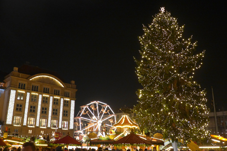 Tannenbaum auf dem Dresdner Striezelmarkt