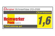 Denqbar Schneefräse mit Bestnote HWP Note Sehr Gut